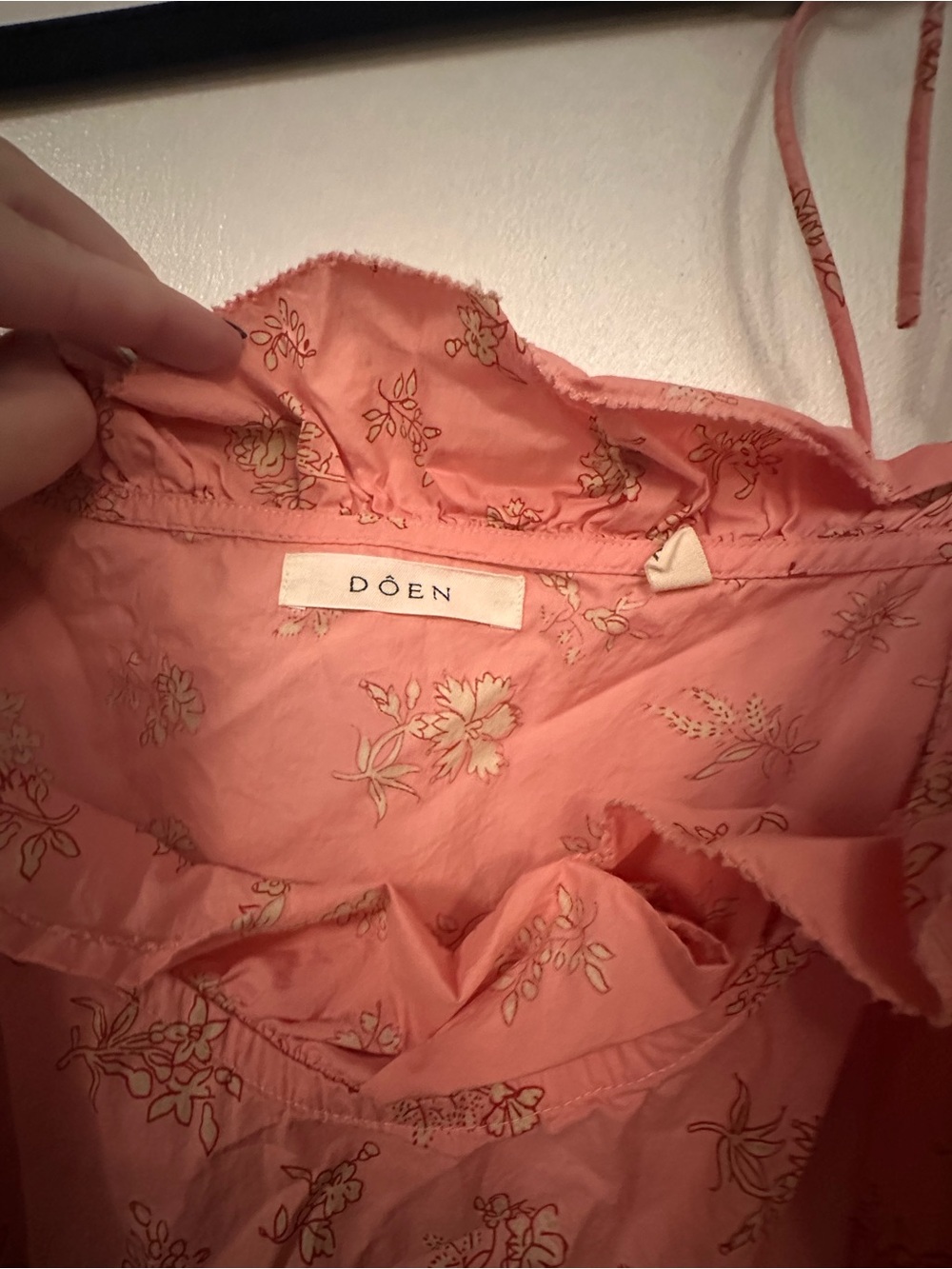 Doen Coral Pink Floral Ruffle Maxi Dress - Picture 3 of 4